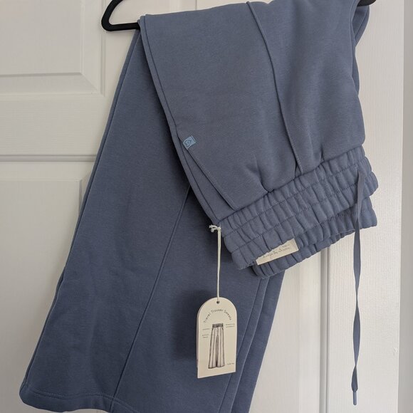 Blogilates Women's Travel Trouser High-Rise Wide Leg Sweatpants - Blue - Picture 3 of 3